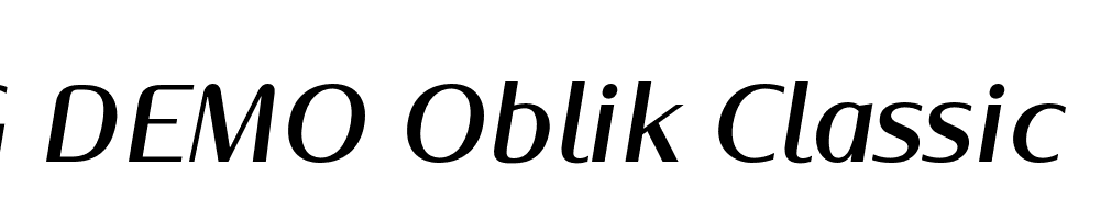  DEMO Oblik Classic Regular Italic