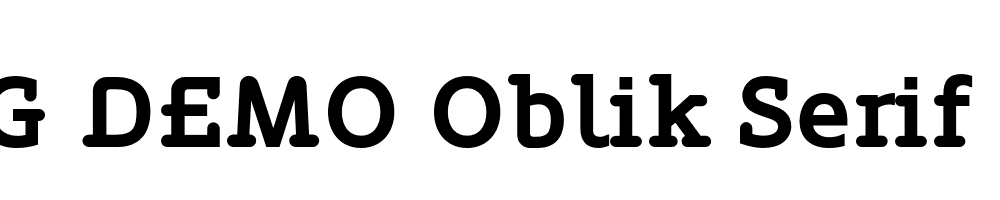  DEMO Oblik Serif Bold Regular