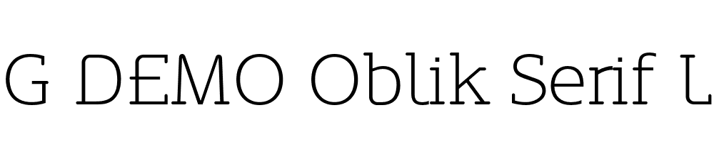  DEMO Oblik Serif Light Regular