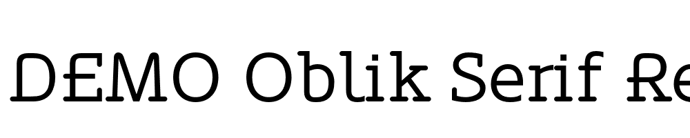  DEMO Oblik Serif Regular Regular