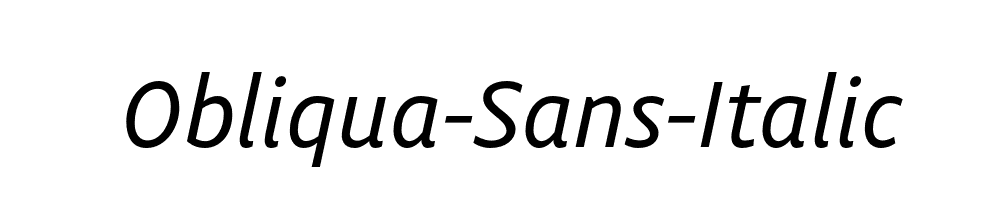 Obliqua-Sans-Italic