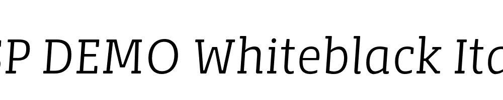 FSP DEMO Whiteblack Italic