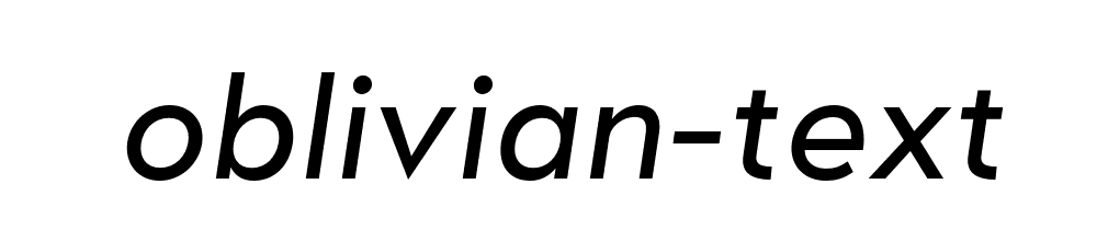 Oblivian Text