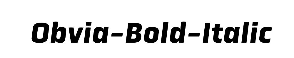 Obvia-Bold-Italic