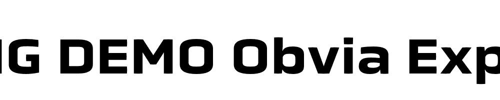  DEMO Obvia Expanded Bold