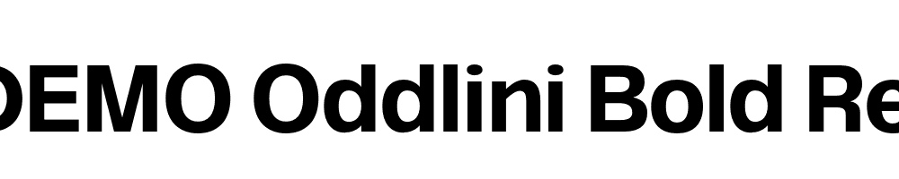 FSP DEMO Oddlini Bold Regular