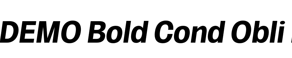 FSP DEMO Bold Cond Obli Italic