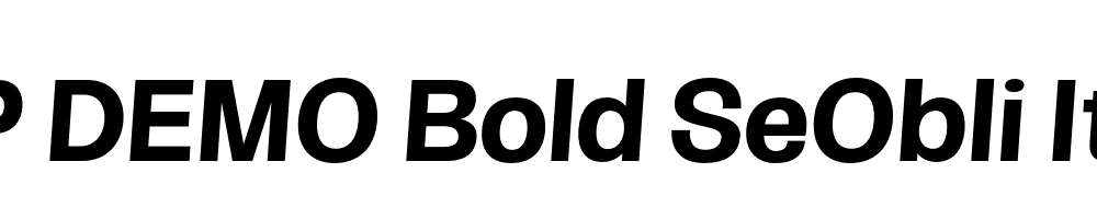 FSP DEMO Bold SeObli Italic