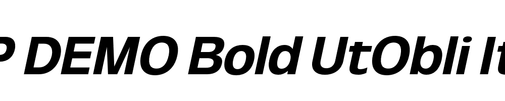 FSP DEMO Bold UtObli Italic