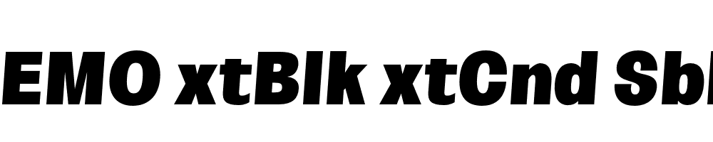 FSP DEMO xtBlk xtCnd Sbl Italic