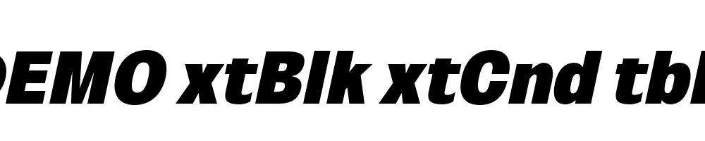 FSP DEMO xtBlk xtCnd tbl Italic