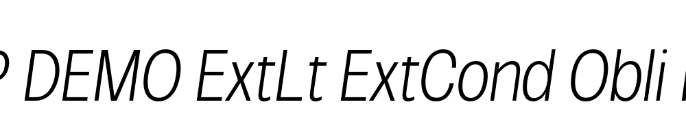 FSP DEMO ExtLt ExtCond Obli Italic