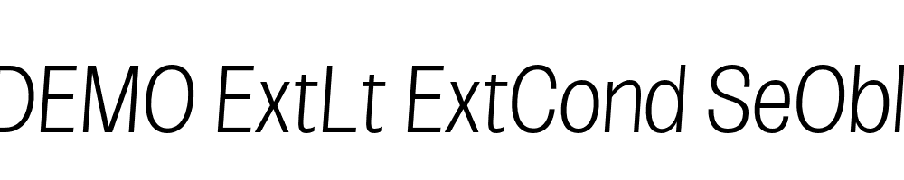 FSP DEMO ExtLt ExtCond SeObli Italic