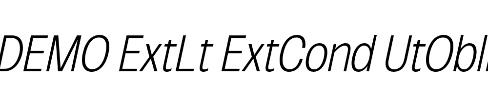 FSP DEMO ExtLt ExtCond UtObli Italic