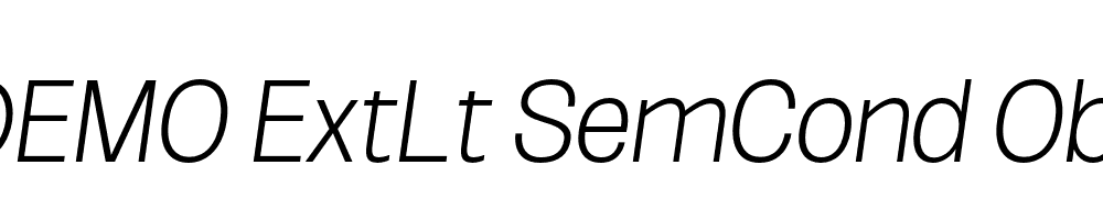 FSP DEMO ExtLt SemCond Obli Italic