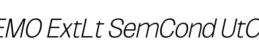 FSP DEMO ExtLt SemCond UtObli Italic