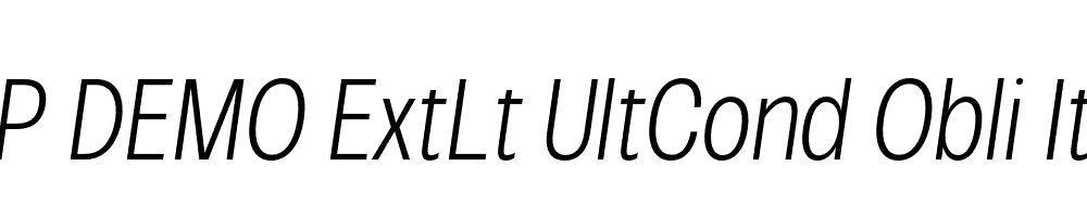 FSP DEMO ExtLt UltCond Obli Italic