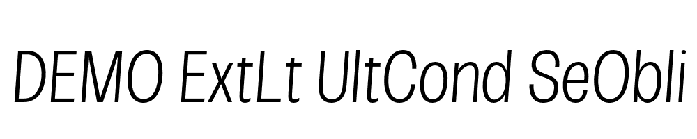 FSP DEMO ExtLt UltCond SeObli Italic