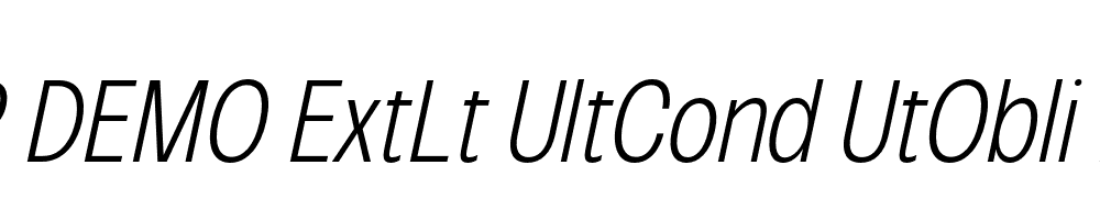 FSP DEMO ExtLt UltCond UtObli Italic