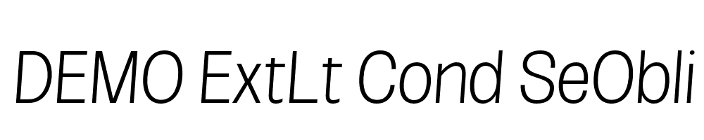 FSP DEMO ExtLt Cond SeObli Italic