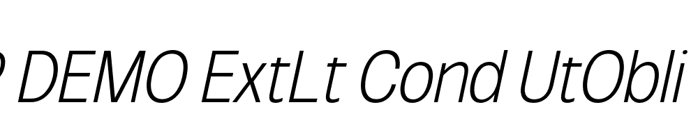 FSP DEMO ExtLt Cond UtObli Italic