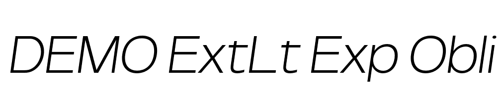 FSP DEMO ExtLt Exp Obli Italic