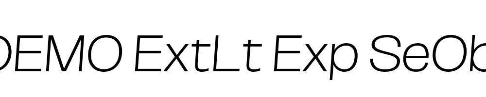 FSP DEMO ExtLt Exp SeObli Italic