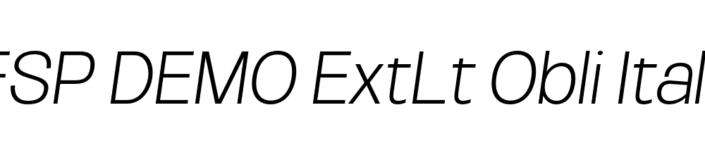 FSP DEMO ExtLt Obli Italic