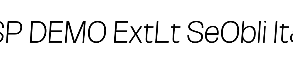 FSP DEMO ExtLt SeObli Italic