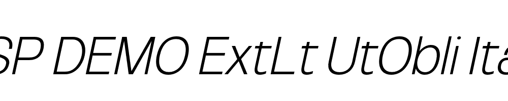 FSP DEMO ExtLt UtObli Italic