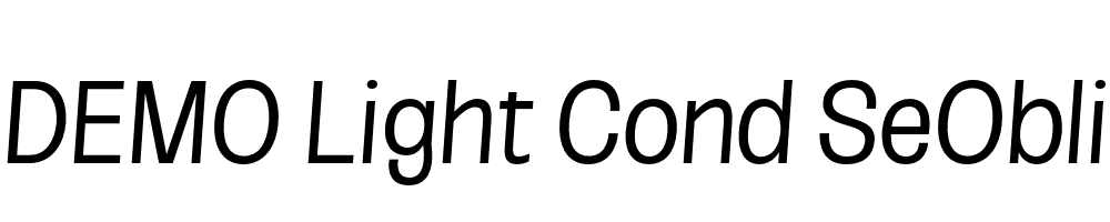 FSP DEMO Light Cond SeObli Italic