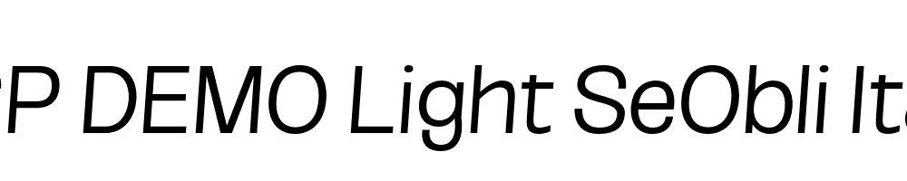 FSP DEMO Light SeObli Italic