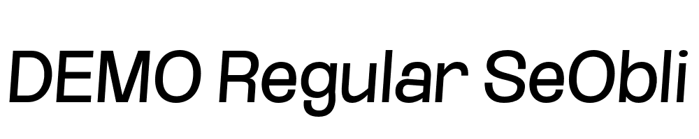 FSP DEMO Regular SeObli Italic