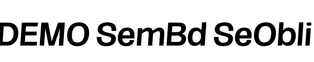 FSP DEMO SemBd SeObli Italic