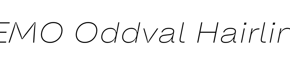 FSP DEMO Oddval Hairline Italic