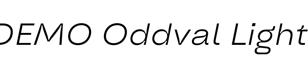 FSP DEMO Oddval Light Italic