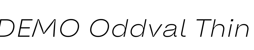 FSP DEMO Oddval Thin Italic