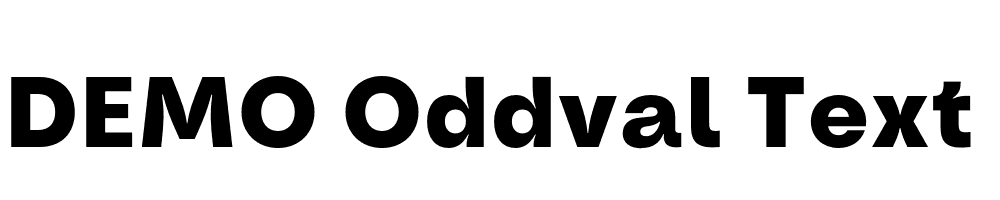 FSP DEMO Oddval Text Bold