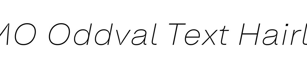 FSP DEMO Oddval Text Hairline Italic