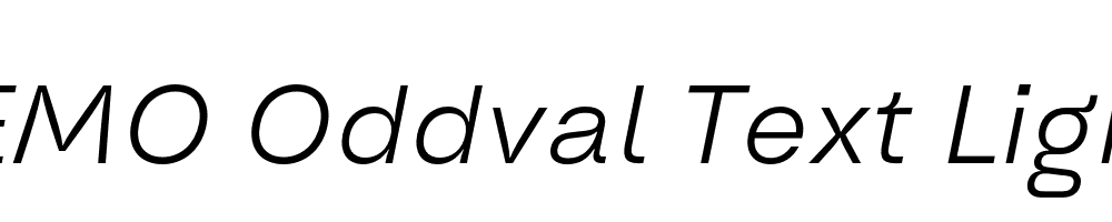 FSP DEMO Oddval Text Light Italic