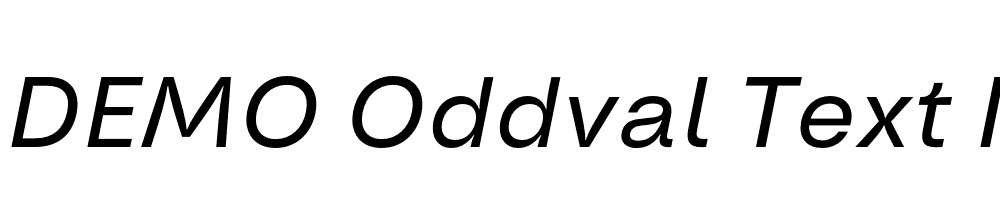 FSP DEMO Oddval Text Italic