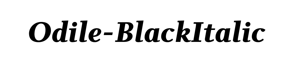 Odile-BlackItalic