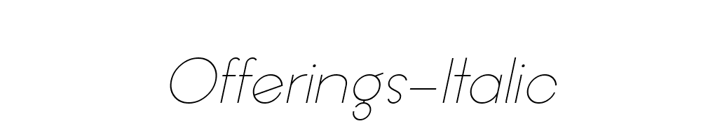 Offerings-Italic