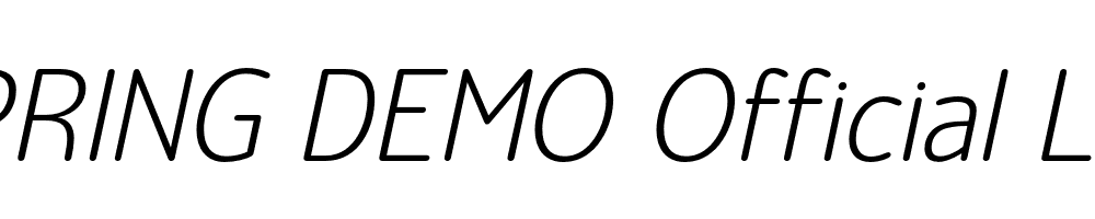  DEMO Official Light Italic