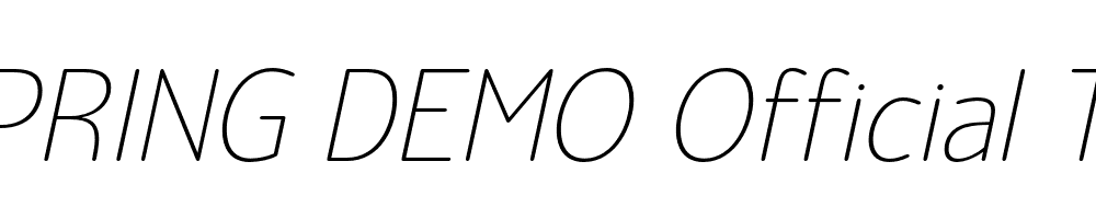  DEMO Official Thin Italic