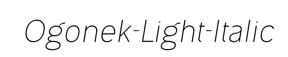 Ogonek-Light-Italic