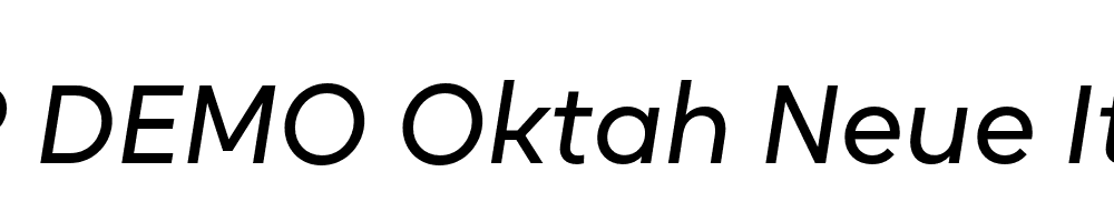 FSP DEMO Oktah Neue Italic