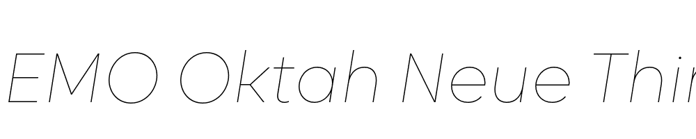 FSP DEMO Oktah Neue Thin Italic