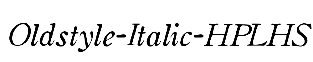 Oldstyle-Italic-HPLHS