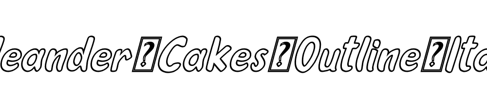 Oleander-Cakes-Outline-Italic